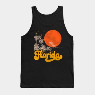 Vintage State of Florida Mid Century Distressed Aesthetic Tank Top